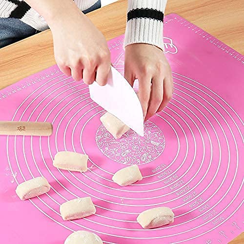 Silicone Roti & Dough Rolling Mat Set – Non-Stick Chapati Baking Mat (50×40 cm) | Multi-Color Pack of 7 with 6 Dough Cutters