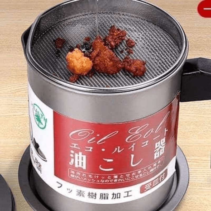 Oil Fryer Cooker with Stainless Steel Mesh Filter & Lid