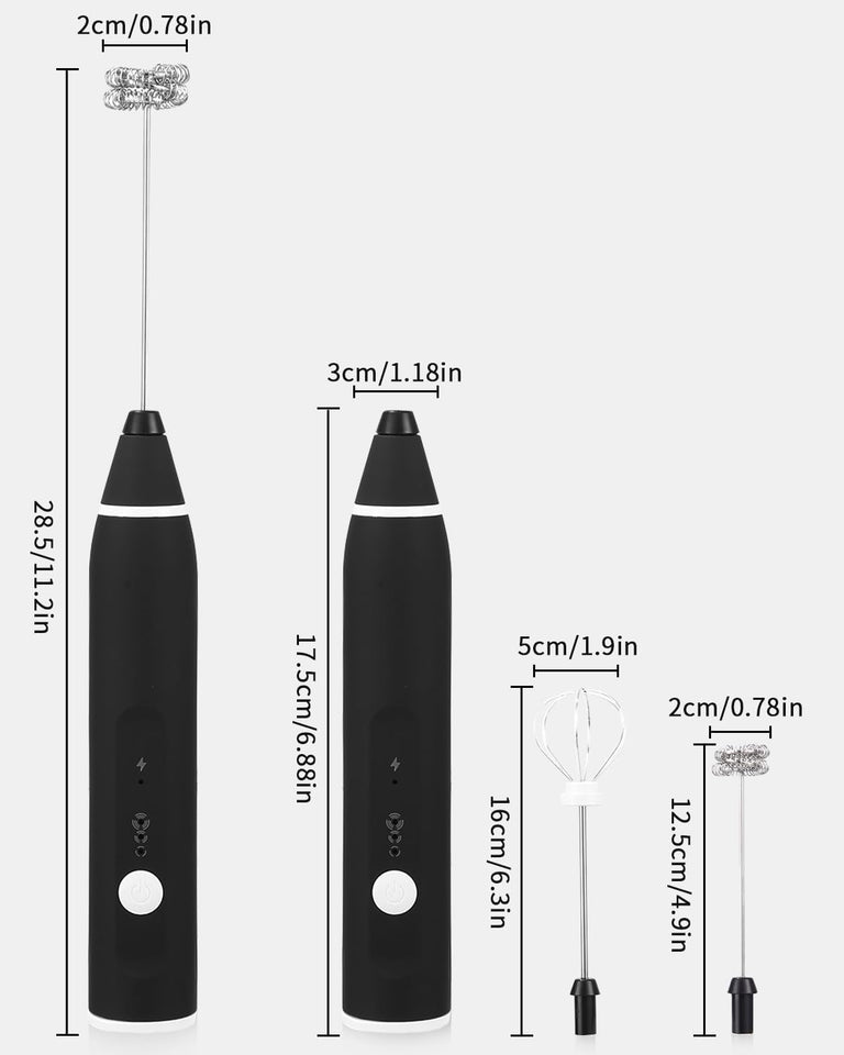 Milk Frother Handheld, Milk Frother Electric Rechargeable USB, Electric Whisk Powerful 14000rpm, Portable Coffee Frother, Mini Matcha Whisk