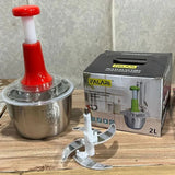 Stainless Steel Push Chopper – Manual Vegetable & Fruit Cutter | One-Push Hand Press Food Chopper