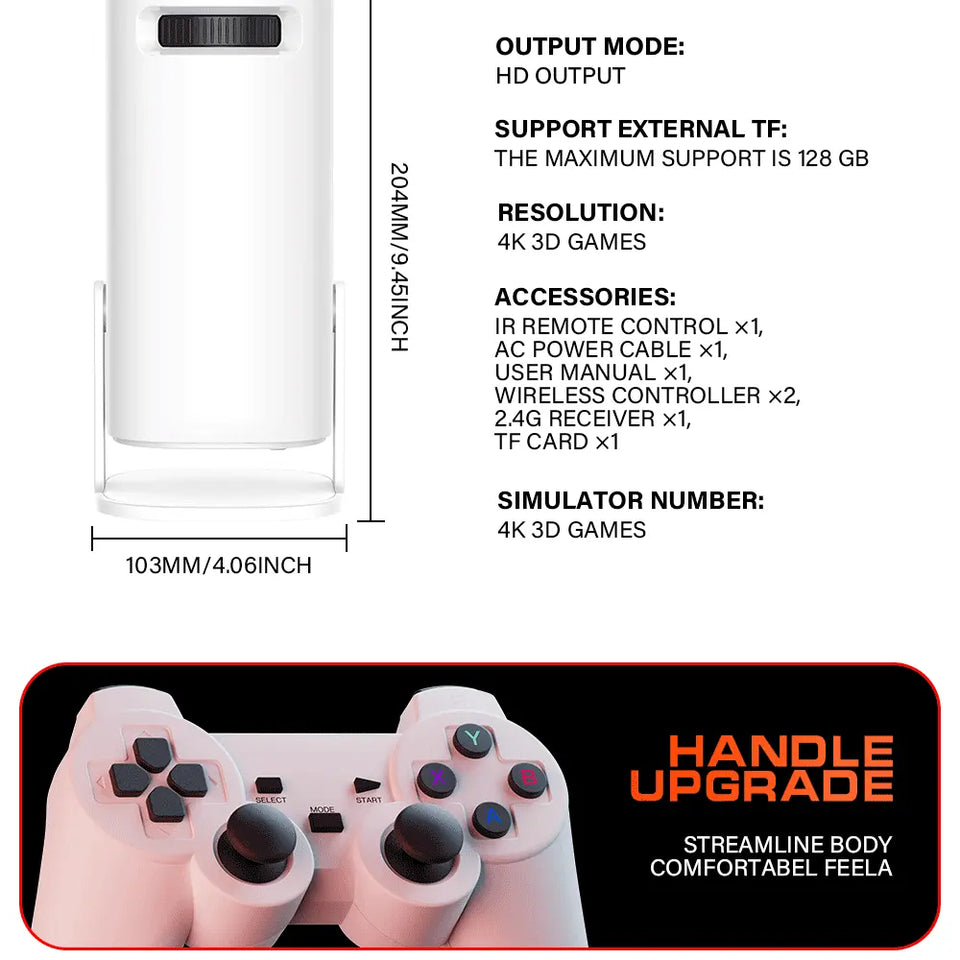 P30 Ultra Gaming Projector – 2025 New Arrival, 1080p LCD, 4K Supported, Android 11 with Dual WIFI, Bluetooth 5.0, Voice Remote, Home Theater