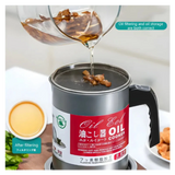 Oil Fryer Cooker with Stainless Steel Mesh Filter & Lid